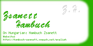 zsanett hambuch business card